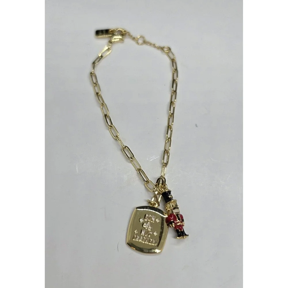 Pura Vida Elf (NLPs23) Son Of A Nutcracker Charm Paperclip Bracelet Anklet
